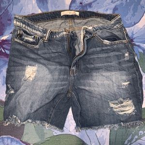 Bermuda Jean Shorts with Elastic Band Size L